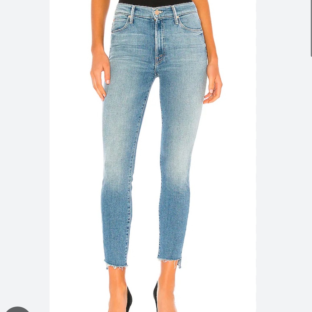 Mother Jeans - the stunner zip ankle fray